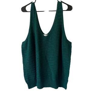 BEAUTIFUL BY LAWRENCE ZARIAN NWOT V Neck Sweater Tank Top Size 2X Green